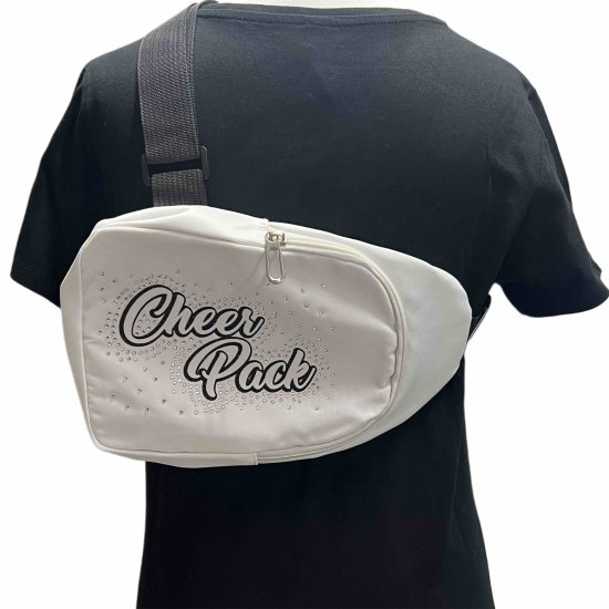 Crossbody  weiß - Cheer Pack Schleife - mit Bling